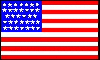 US Flag 34 stars civil war