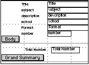 Layout mode showing grand summary