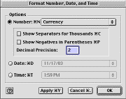 Number Format dialog box