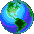 World globe showing western hemisphere